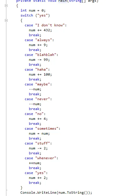 Large Switch Decompiled