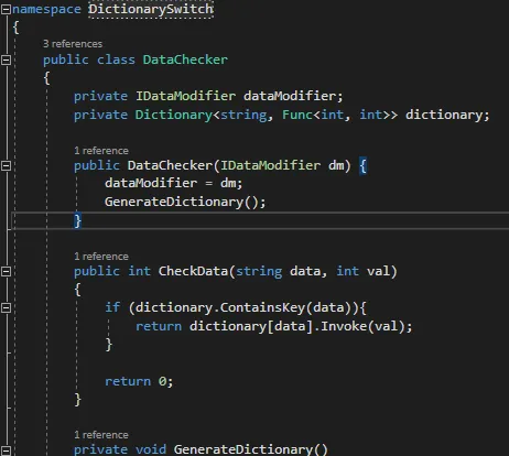 DictionarySwitchDataChecker